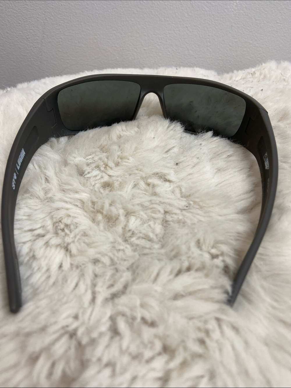 SPY Matte Gray Wraparound Sunglasses with Dark Lenses - Picture 5 of 8